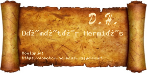 Dömötör Hermiás névjegykártya